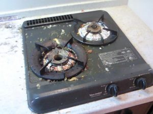 ワンルームのキッチン汚れ