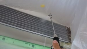 熱交換器の洗浄中