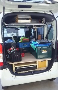 Nバン　カスタム　荷台　広さ　スペース　ハウス　エアコン　乗り心地